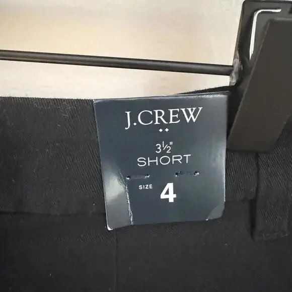 J. Crew Chic Black Tailored Chino Shorts - Size 4 - Picture 7 of 9